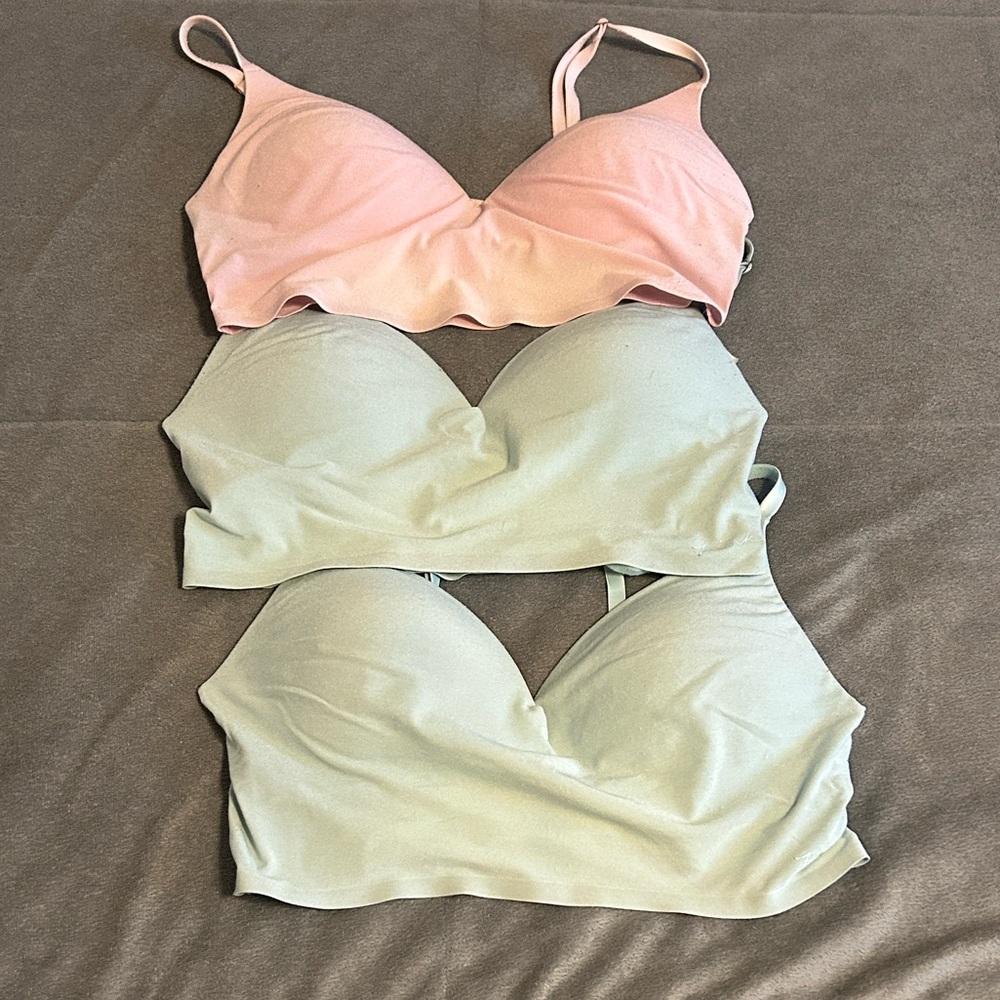 Victoria Secret PINK push-up bralettes MED used